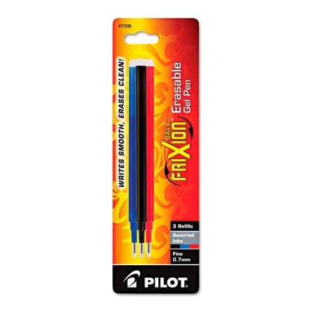 Pilot Pilot Refill for Pilot FriXion Pens, Fine Point, Assorted Ink Colors, 3/Pack 77335